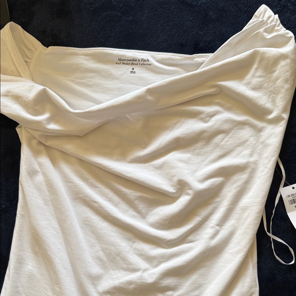 Abercrombie & Fitch white Modal-Blend Tee - Picture 2 of 4